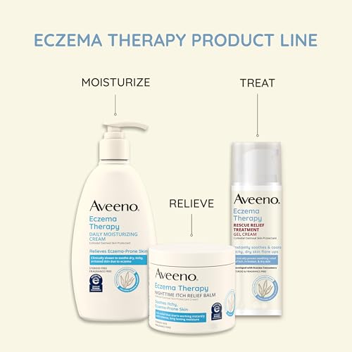 Aveeno Eczema Therapy Daily Moisturizing Body Cream for Sensitive Skin, Soothing Eczema Relief Cream, Colloidal Oatmeal & Ceramide for Dry & Itchy Skin, Steroid- & Fragrance-Free, 7.3 oz