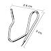Outus 58 Pack Metal Curtain Hooks Pin-On Drapery Hooks 1.2 by 1 Inch for Window,Door,Shower Curtain(Silver)