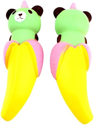 Jumbo Squishy Toy,Keliay artoon Banana Bear Scented Cream Slow Rising Squeeze Decompression Toys (Yellow)