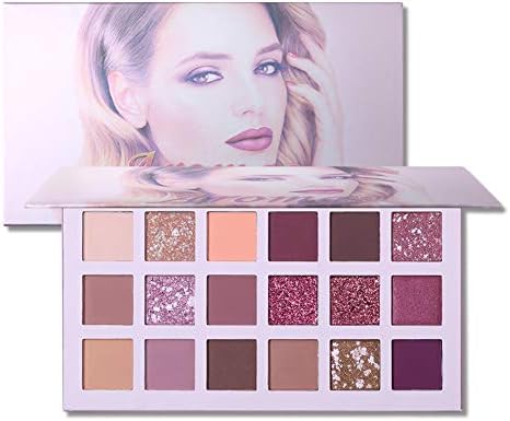 1Pack 18 Colours Eyeshadow Makeup Palette Matte Shimmering Glitter Shades High Pigmented Eye Powder Easy to Blending Eyes Makeup Pallet