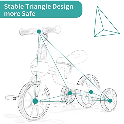 GLAF 4 in 1 Kids Tricycles for 1 2 3 4 Years Old Boys Girls Trikes