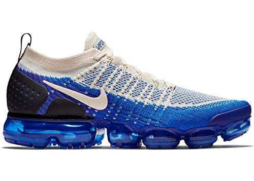 NIKE Men's Air Vapormax Flyknit 2 Running Shoes (10, Cream/Blue)