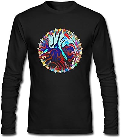 DJ Pug Dog Colourful Neon Music Clubbing Men's Long Sleeve Crewneck T-Shirt