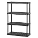 Sandusky Lee PS361856-4B Plastic Shelving, 36" Width x 56" Height x 18" Depth, Black primary