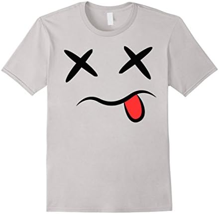 Mens Cute Tired Emoji Shirt for Girls, Teens, Men & Women 2XL Silver