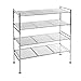 Seville Classics 2-Tier Iron Mesh Utility Shoe Rack, Chrome