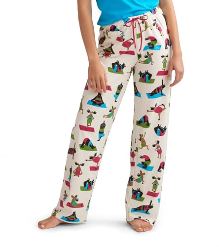 Little Blue House by Hatley Women’s Jersey Pajama Pants, Yoga Bear, Large
