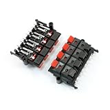 2Pcs 64x40x20mm 8 Positions Push in Jack Spring Load Speaker Terminals