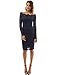 PattyBoutik Women Off Shoulder Floral Lace Twin Set Dress (Navy Blue Medium)