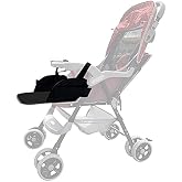 Alomejor Baby Stroller Footrest Extension Universal Stroller Footstool Support Accessory for Baby Needs (Black)