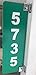 Custom Reflective Green 911 Address Aluminum Sign