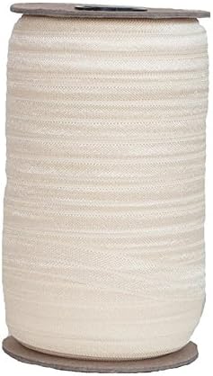 100 Yards - Ivory - 5/8" Fold Over Elastic - ElasticByTheYard™
