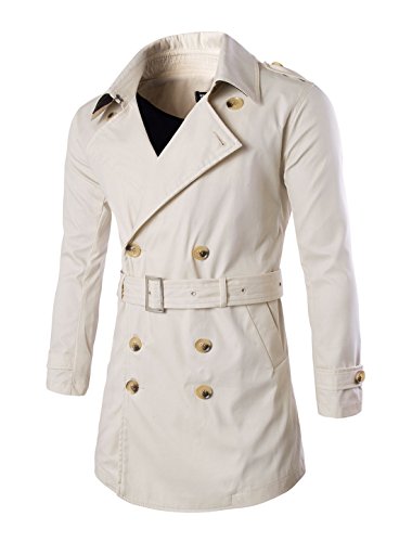 Allegra k men button-tab epaulets double breasted belte…