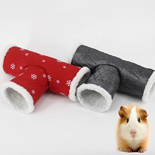 犬のおもちゃ猫のおもちゃ 限定モデル 冬ヘッジホッグt形のトンネルスノーフレーク柄のコットン三つのチャネル チンチラハムスター暖かい3つのチャネル玩具 ランダムな色の配達