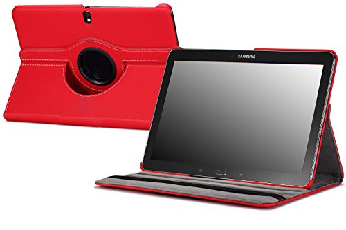 Moko Samsung Galaxy Tab PRO 10.1 Case - 360 Degree Rotating Cover Case for Galaxy Note 10.1 Inch 2014 & Tab Pro 10.1 Tablet, RED (NOT Fit Tab 4 10.1 & Tab 10.1 & Tab2 10.1)