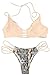 Cupshe Fashion Women's Lace Up Stripe Strappy Bikini Set