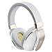 Riwbox XBT-780 Bluetooth Headphones Over Ear, Noise Isolatio V4.1 Wireless Headset with Volume Control, w/Built-in Mic and Wired Mode for PC/ Cell Phones/ TV (Gold White)
