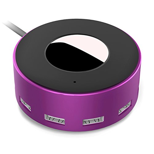 Click Here to See More Images Vogek 6-Port USB Charger Desktop Charging Station with Smart Identification (Purple)
