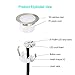 FVTLED Pack of 10 Low Voltage LED Deck Lighting Kit RGB & Warm White Stainless Steel Waterproof Outdoor Landscape Garden Yard Patio Step Decoration Lamp LED In-ground Light (10pcs, RGBW)