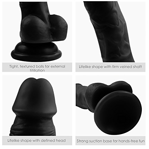 image for Realistic Ultra-Soft Dildo for Beginners with Flared Suction Cup Base 