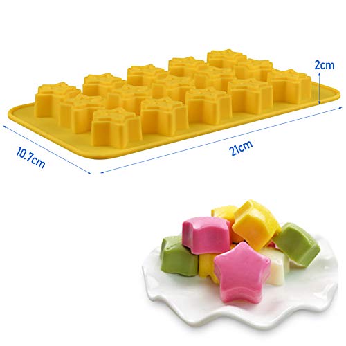 Mobiut Gummibärchen/Schokoladenform Silikon Formen, 5 Stück Süßigkeit Formen/Bonbonform Silikon und Eiswürfelbereiter… – Bild 3