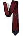ORIGIN TIES 100% Silk Textured Solid Color Men's Skinny Tie 3'' Necktie Burgundy