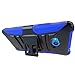 LG Q7 Case, LG Q7 Plus Case, Full Cover Tempered Glass Screen Protector, ATUS Hybrid Dual Layer Protective TPU Case (Blue)