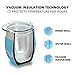 Outdoor Vacuum Insulated Wine Tumblers with Lids (Set of 2), Stainless Steel Glasses 8oz - Double Wall Stemless Metal Cup - Travel, Camping, Lightweight, Unbreakable, Portable, BPA Free