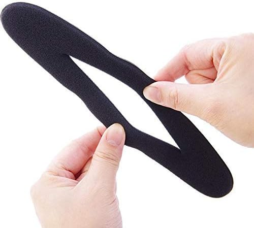 Women's Magic Sponge Clip Foam Donut Hair Styling Bun Maker (Black)