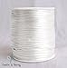 Craft And Party, White Rattail Satin Nylon Cord, 2mm x 100 Yards Rattail Cords, Chinese Knotts, Kumihimo Cords