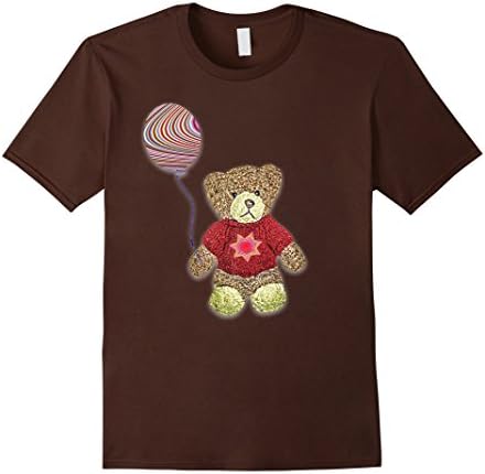 Men's Teddy Bear Tee Balloon Shirt Medium Brown