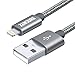 [Apple MFi Certified] Zendure 12 inch (30 cm) Nylon Braided USB Charge/Sync Cable with Lightning Connector for iPhone 6/6 Plus, iPad Air 2 and More (Space Grey)