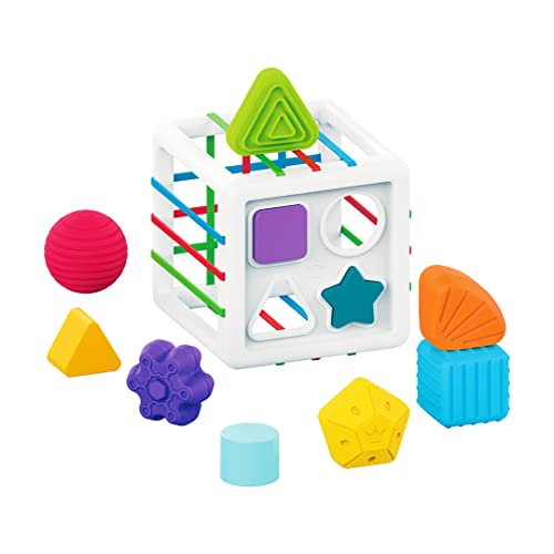 Kidtastic Sensory Shapes Sorting Play Cube Toy for Babies, Baby Activity Cube Toy, Developmental