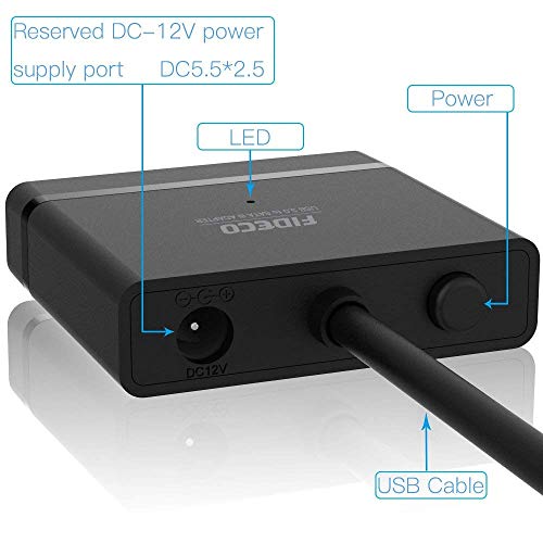 USB 3.0 to SATA Cable Hard Drive Adapter Cable Converter for 2.5 Inch HDD/SSD Hard Drive Disk, Support UASP SATA III Portable SATA Adapter - Thumbnail 3