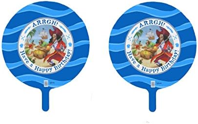 2 Peter Pan's Captain Hook Birthday Mylar Balloons