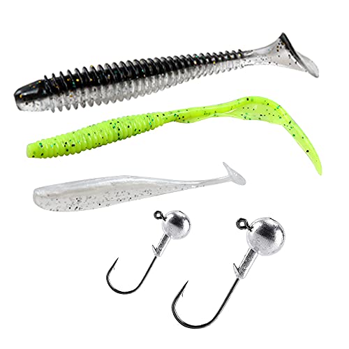 JOHNCOO Soft Lures Fishing Tackle Alabama Rig Set Swimbaits Lures Kit