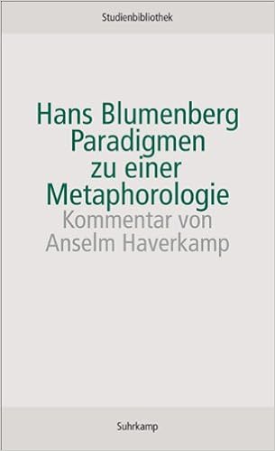 Paradigmen Zu Einer Metaphorologie Suhrkamp Studienbibliothek Amazon De Blumenberg Hans Haverkamp Anselm Bucher