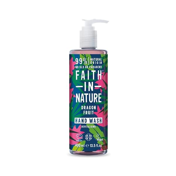 Faith-in-Nature-Natural-Dragon-Fruit-Hand-Wash-Revitalising-Vegan-Cruelty-Free-Parabens-and-SLS-Free-400ml-Packaging-May-Vary Faith In Nature Natural Dragon Fruit Hand Wash, Revitalising, Vegan and Cruelty Free, No SLS or Parabens, 400 ml