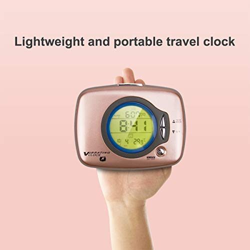 HONWELL Ultra-Thin Pillow Alarm Clocks, Vibrating Alarm Clock Battery Operated Portable Travel Alarm Clock, Digital Dual Alarm Clock for Bedrooms Bedside Heavy Sleepers