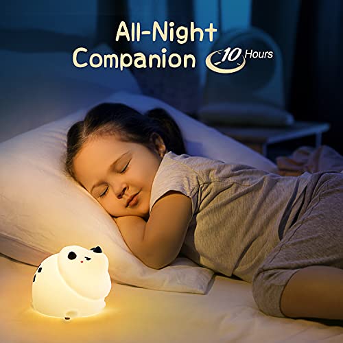 Dinosaur Night Light,Cute Night Light for Kids Boys Girls Baby Toddler Children,Nursery Silicone Squishy Soft Battery Powered Color Changing Animal Dino Lamp for Bedroom,Dinosaur Birthday Gifts