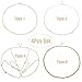 Finrezio 4 Pcs Waist Belt Belly Chains for Women Body Jewelry Gold Silver Plated Unibody Summer Beach Jewelry Set (Gold-Tone)