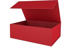 ROSTELACK Gift Boxe 12" x 6" x 4" with Magnetic Closure Lid Gift Boxes for Presents,Bridesmaid Gifts Box,Cute Box,Birthday Gift box,Luxury for Gift Packaging, Magnetic Gift Box for Wrapping Gifts (Red)