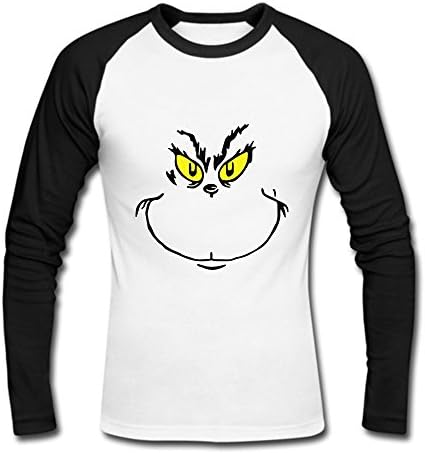 DE VSSL The Grinch Stole Christmas Woman's Long Sleeves Baseball T-Shirt