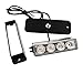 Strobelight Bar 4 LED with Super Bright Emergency Beacon Flash Caution Strobe Light Bar with 17 Different Flashing (2PCS) (White&Yellow)