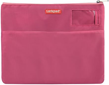 Nylon Multifunction File Envelope Organizer, 13" x 10" Double Lining File Folders, A4 Size, Red by Larkpad