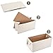 EZOWare Extra Large [3-Pack] Linen Fabric Foldable Storage Cubes Bin Box Containers with Lid and Handles - Light for Home, Office, Nursery, Closet, Bedroom, Living Room (24x12x12inch)