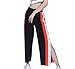 Women High Slit Side Wide Leg Pants with Elastic Waist Track Trousers