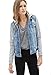 HOLDWELL Women's Short Denim Jacket with Drawstring Hood