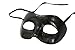 High-Gloss Black PU Leather Men's Masquerade Mask with Skin Texture Design (Black High-Gloss)