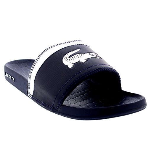 black lacoste flip flops